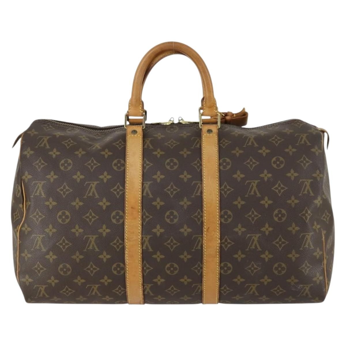 Louis Vuitton Keepall Bag Monogram Canvas Brown Canvas Travel Bag Bag (Pre-Owned)