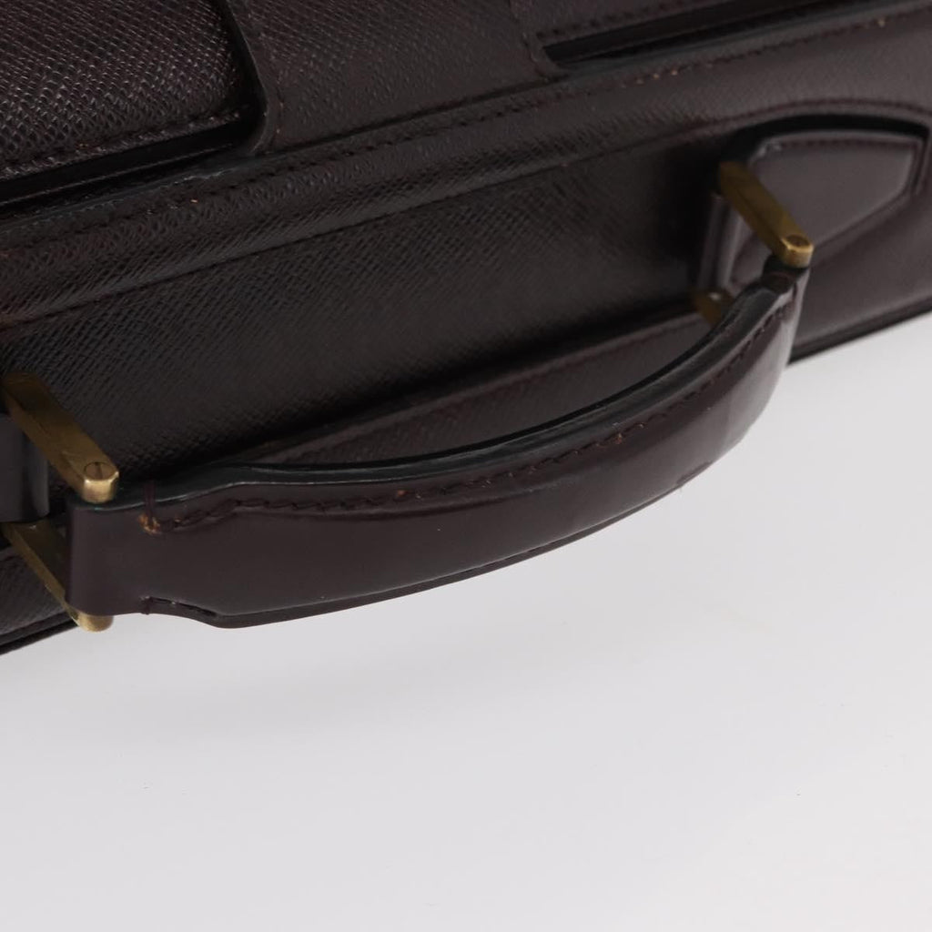 Louis Vuitton Pilot Briefcase Taiga Leather Brown Leather Briefcase Bag (Pre-Owned)
