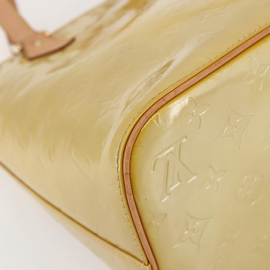 Louis Vuitton Houston Handbag Monogram Vernis Beige Patent_Leather Handbag (Pre-Owned)