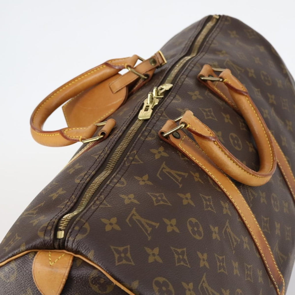 Louis Vuitton Keepall Bag Monogram Canvas Brown Canvas Travel Bag Bag (Pre-Owned)