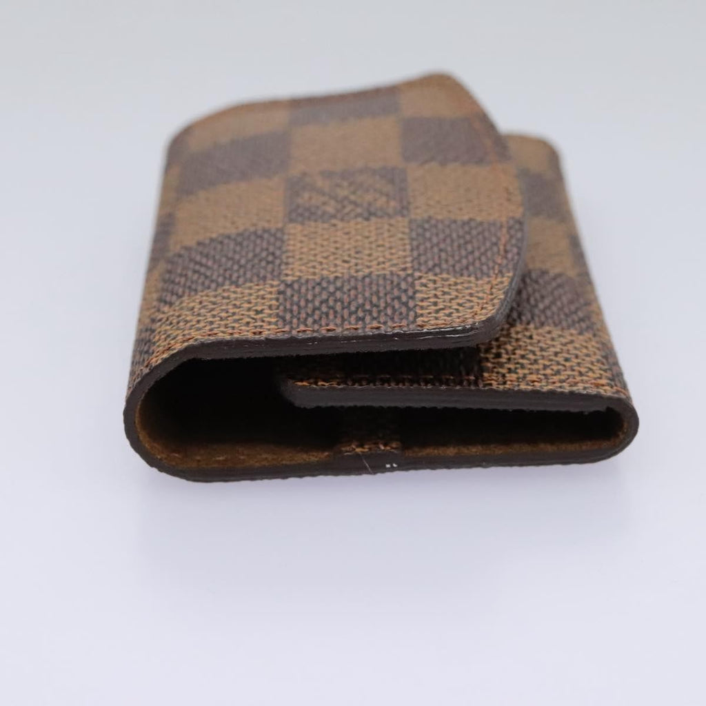 Louis Vuitton Cufflinks Case Damier Brown Canvas Cufflinks Jewelry (Pre-Owned)