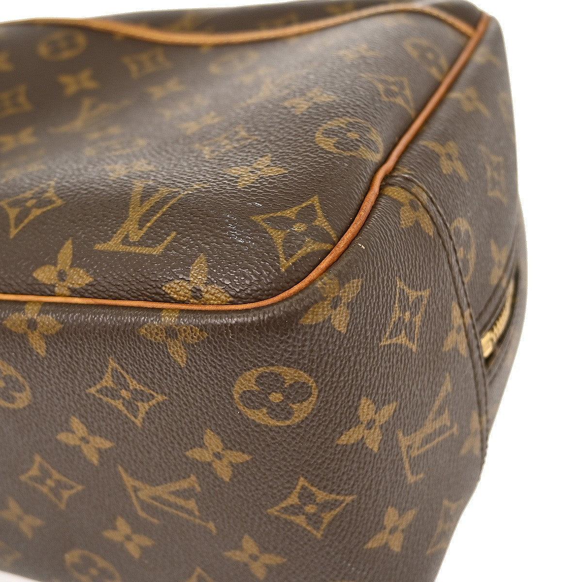 Louis Vuitton Deauville Handbag Monogram Canvas Brown Canvas Handbag (Pre-Owned)