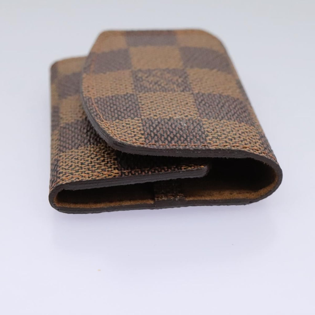 Louis Vuitton Cufflinks Case Damier Brown Canvas Cufflinks Jewelry (Pre-Owned)