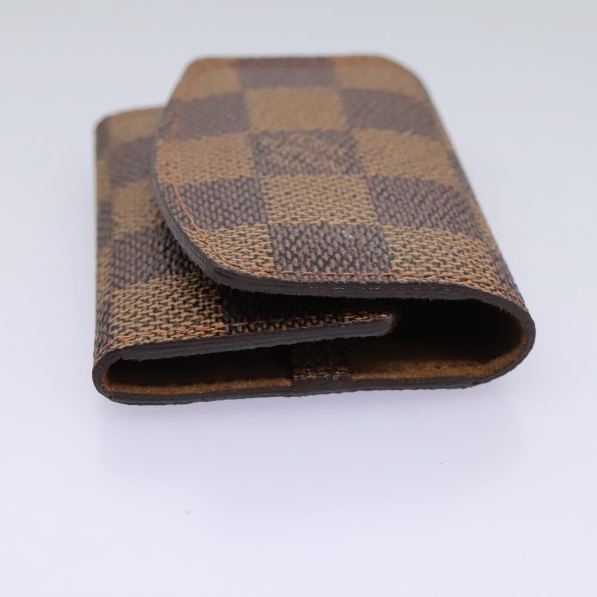 Louis Vuitton Cufflinks Case Damier Brown Canvas Cufflinks Jewelry (Pre-Owned)
