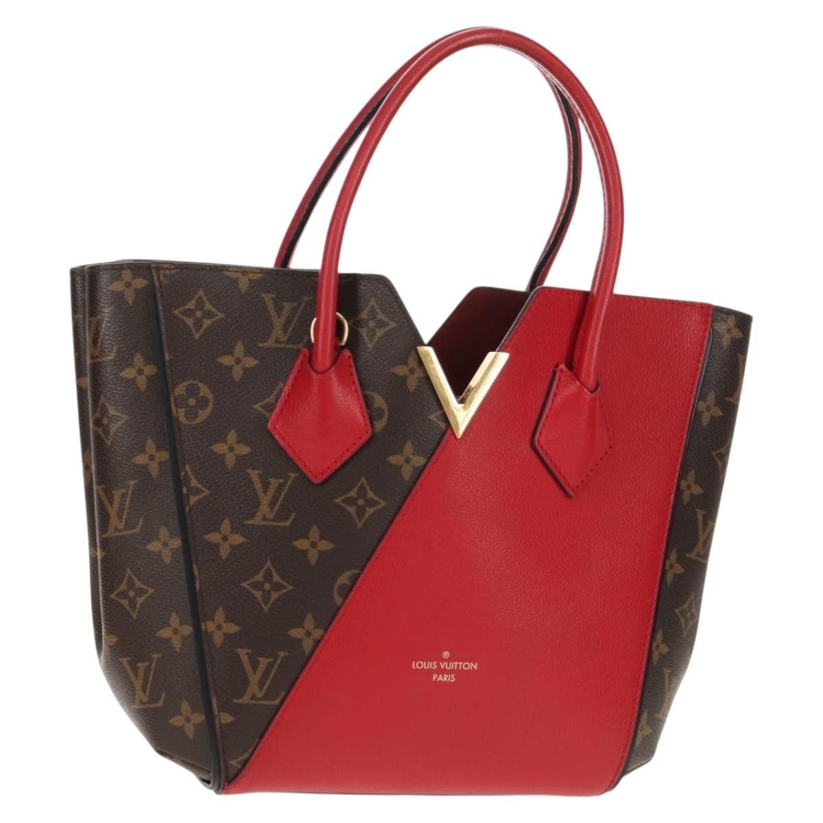 Louis Vuitton Kimono Handbag Monogram Canvas And Leather Red Canvas Handbag (Pre-Owned)