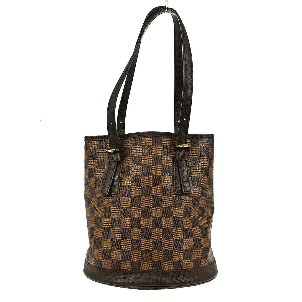 Louis Vuitton Marais Bucket Bag Damier Brown Canvas Shoulder Bag Bag (Pre-Owned)