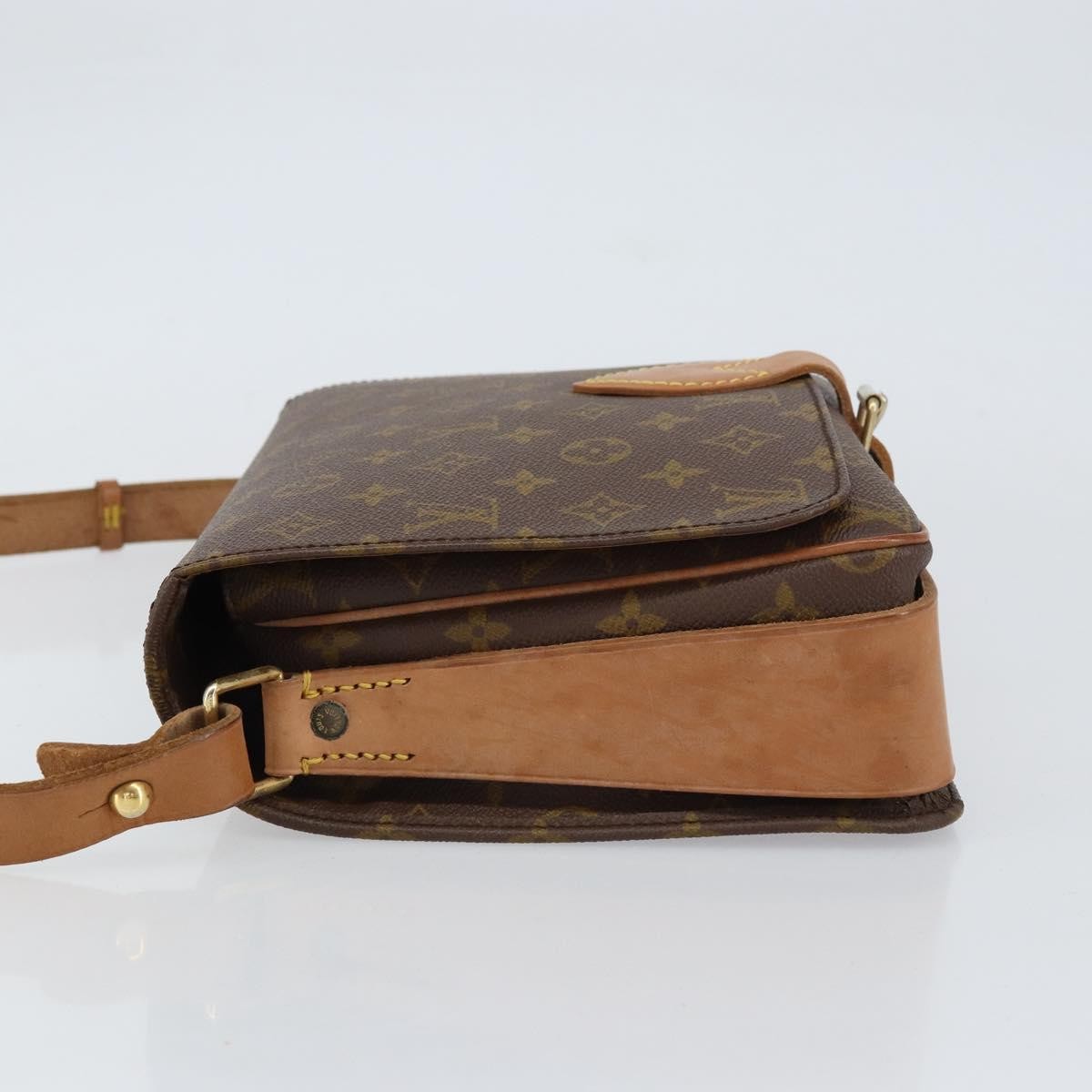 Louis Vuitton Cartouchiere Handbag Monogram Canvas Brown Canvas Shoulder Bag Bag (Pre-Owned)