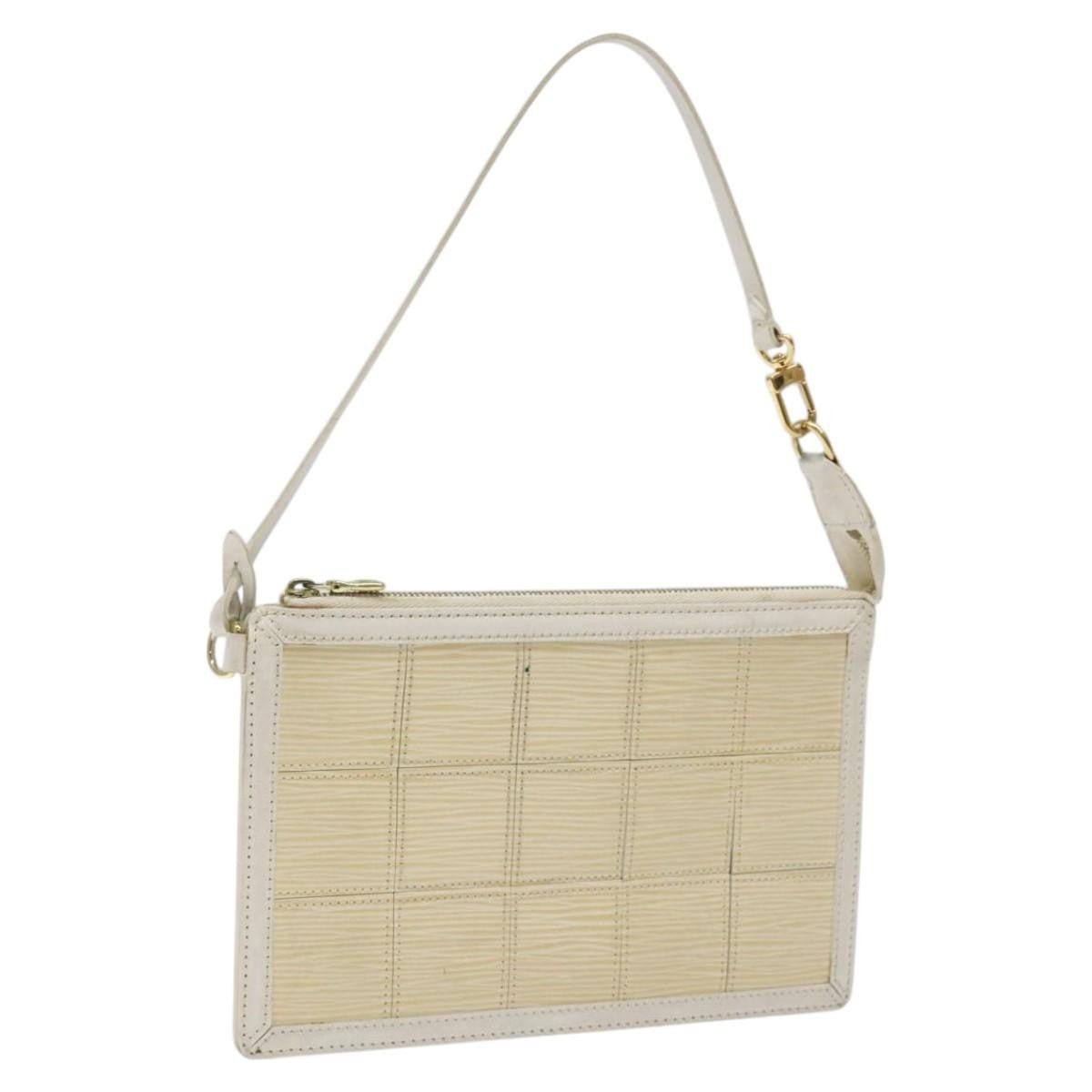 Louis Vuitton Delmonico Pochette Stretch Epi Leather Ecru Leather Clutche & Pouche Bag (Pre-Owned)