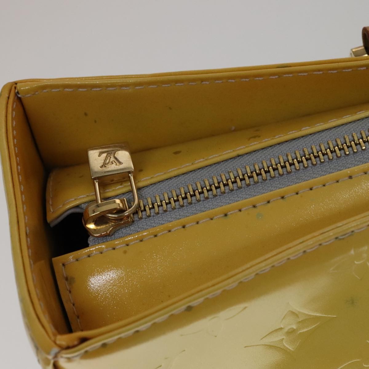 Louis Vuitton Columbus Handbag Monogram Vernis Yellow Patent_Leather Bag (Pre-Owned)