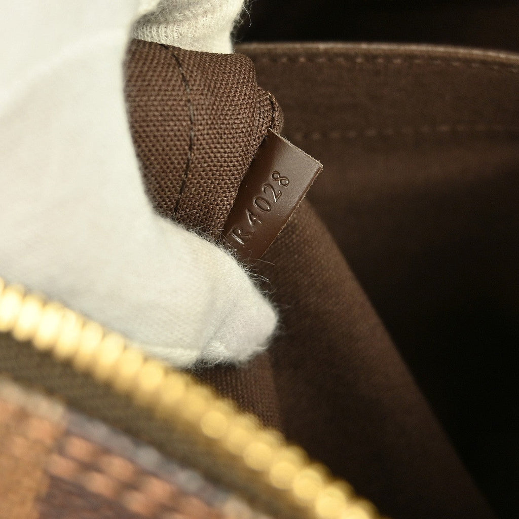 Louis Vuitton Naviglio Handbag Damier Brown Canvas Shoulder Bag Bag (Pre-Owned)