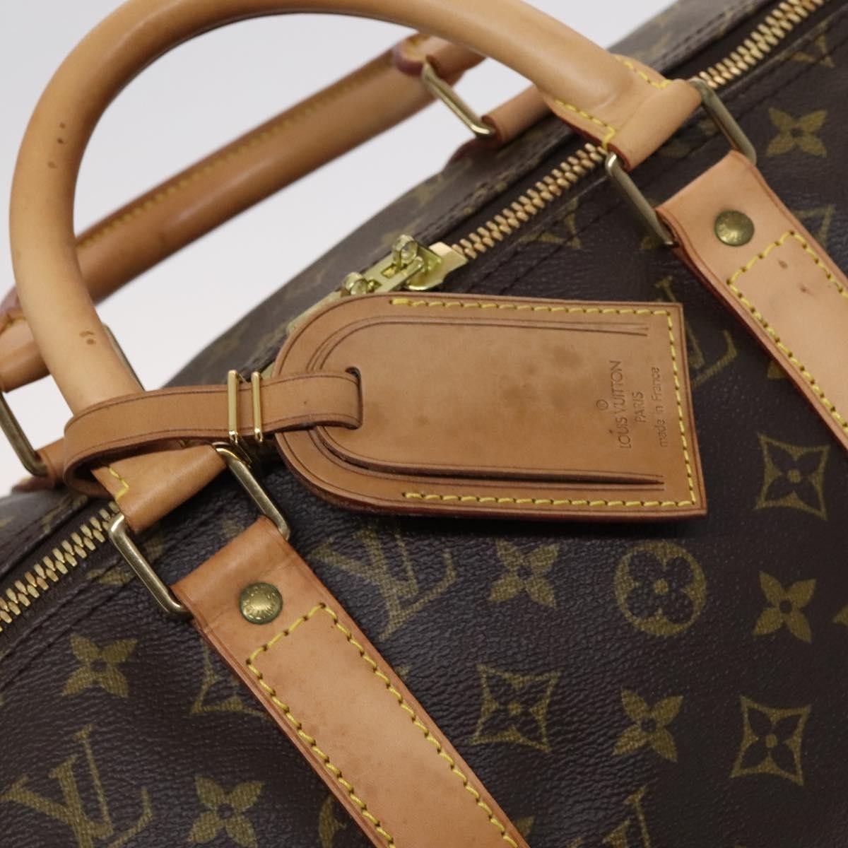 Louis Vuitton Keepall Bag Monogram Canvas Brown Canvas Bag (Pre-Owned)