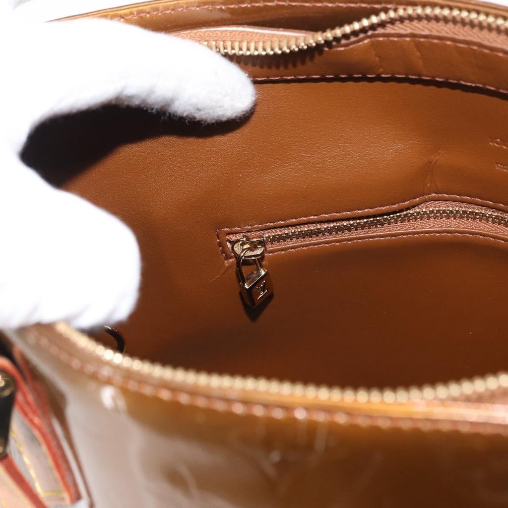 Louis Vuitton Houston Handbag Monogram Vernis Brown Patent_Leather Handbag (Pre-Owned)