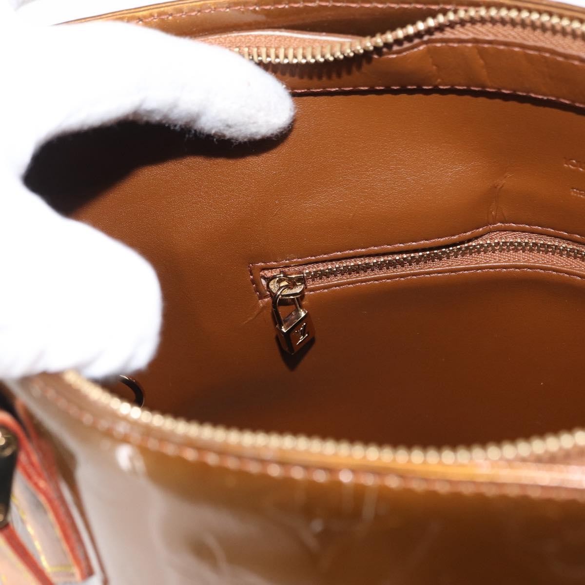 Louis Vuitton Houston Handbag Monogram Vernis Brown Patent_Leather Handbag (Pre-Owned)