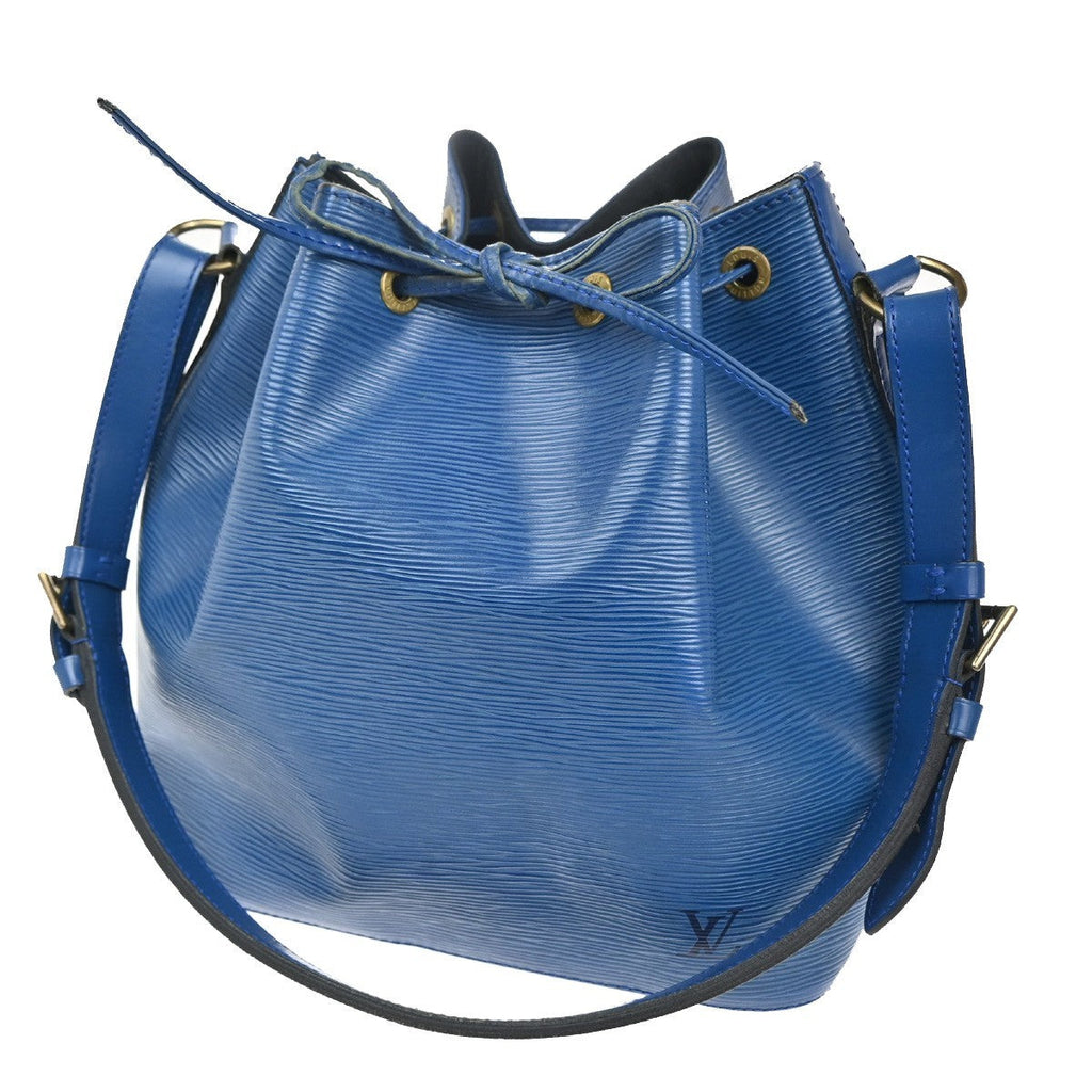Louis Vuitton Petit Noe Handbag Epi Leather Blue Leather Shoulder Bag Bag (Pre-Owned)