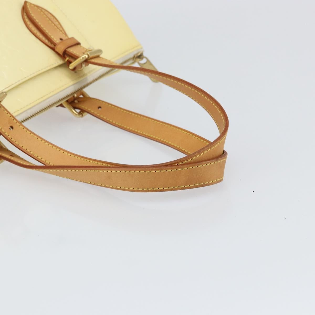 Louis Vuitton Rosewood Avenue Handbag Monogram Vernis Beige Patent_Leather Handbag (Pre-Owned)
