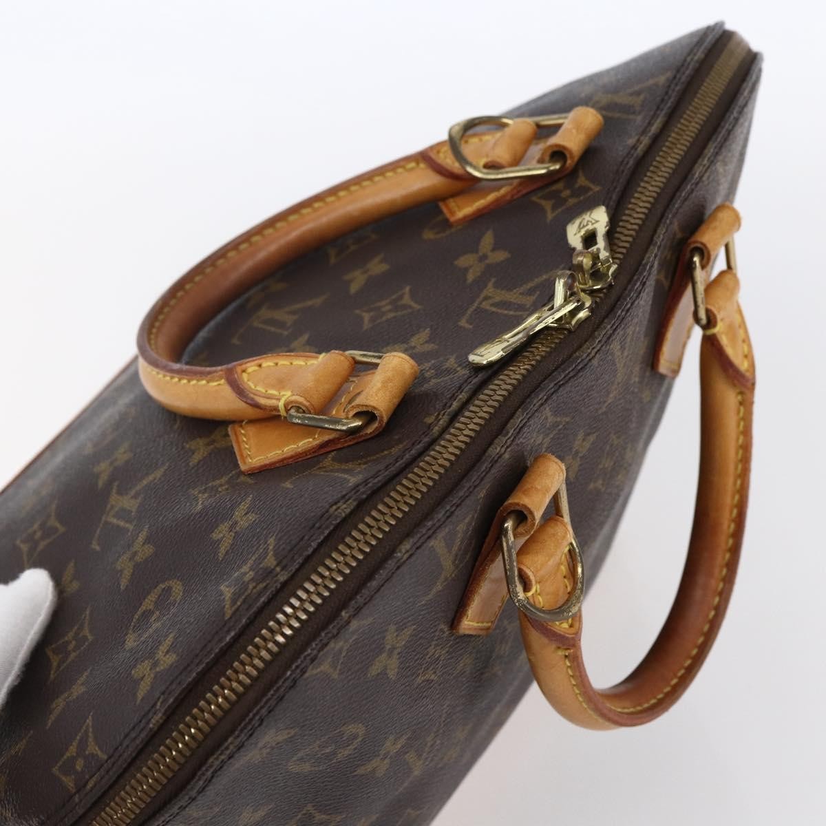 Louis Vuitton Alma Handbag Monogram Canvas Brown Canvas Handbag (Pre-Owned)
