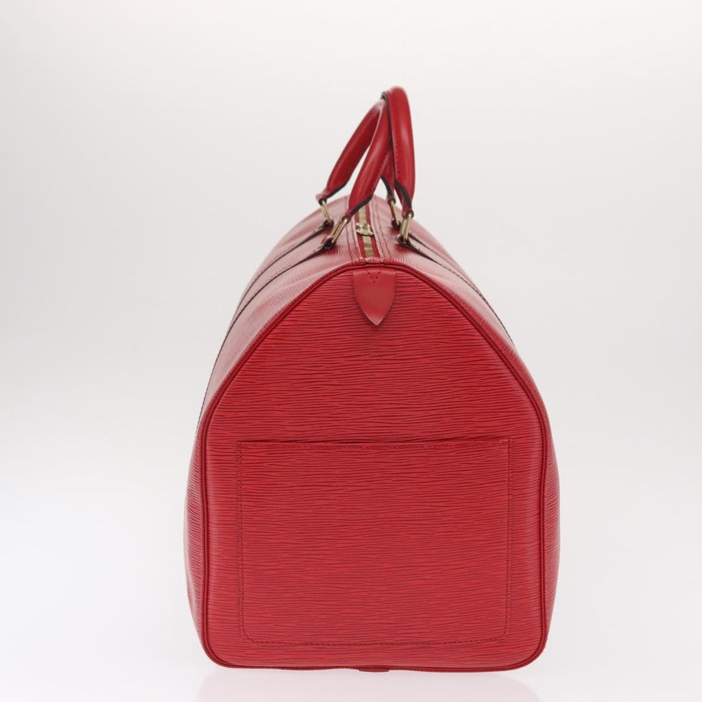 Louis Vuitton Keepall Bag Epi Leather Red Leather Travel Bag Bag (Pre-Owned)