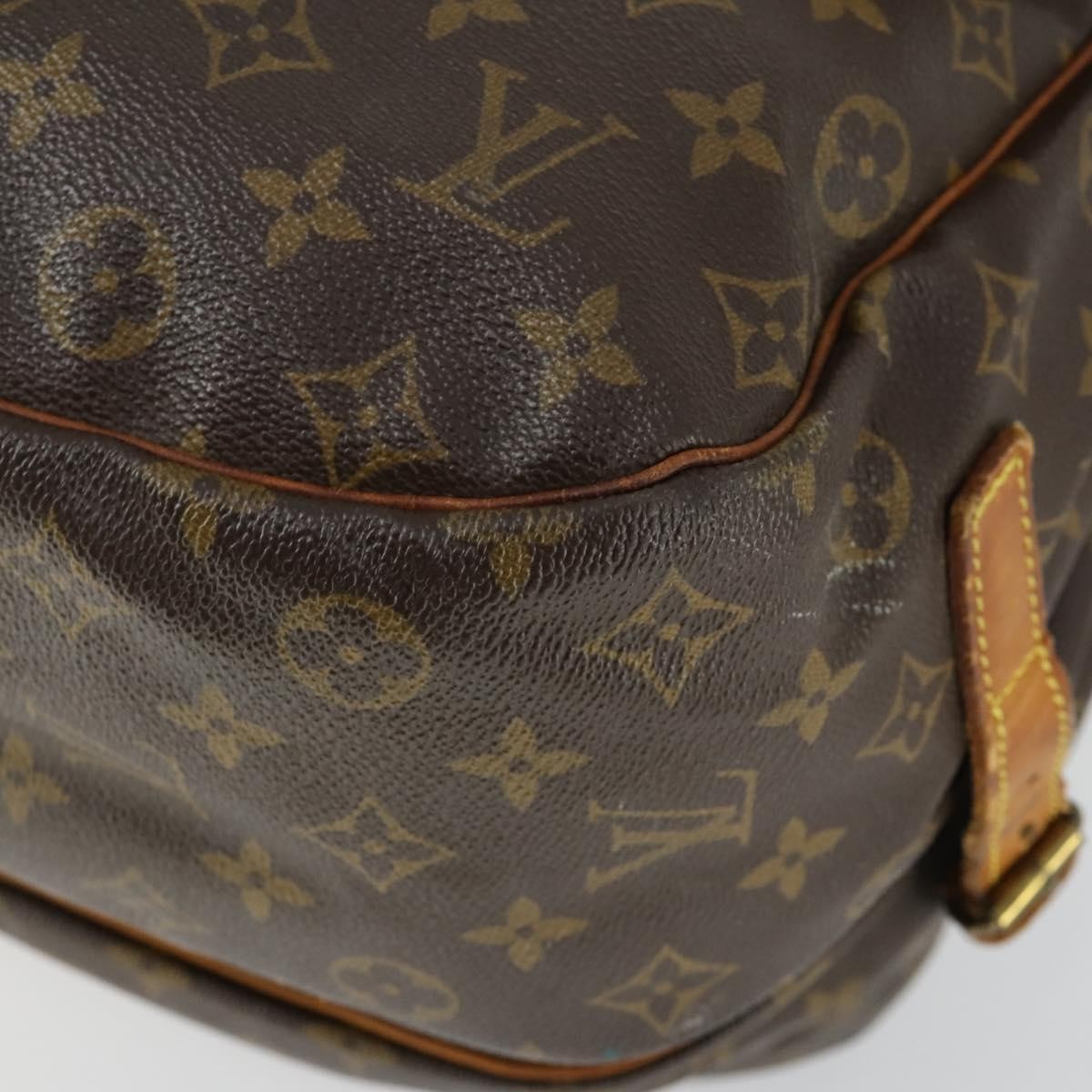 Louis Vuitton Saumur Handbag Monogram Canvas Brown Canvas Shoulder Bag Bag (Pre-Owned)