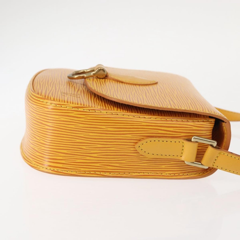 Louis Vuitton Saint Cloud Handbag Epi Leather Yellow Leather Shoulder Bag Bag (Pre-Owned)