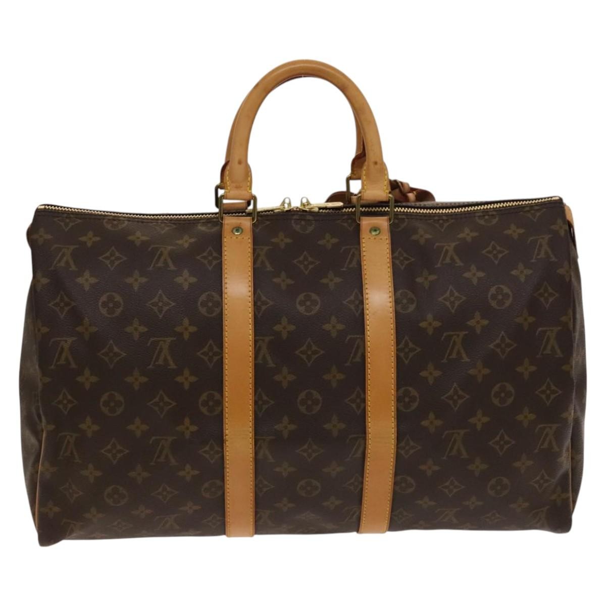 Louis Vuitton Keepall Bag Monogram Canvas Brown Canvas Bag (Pre-Owned)