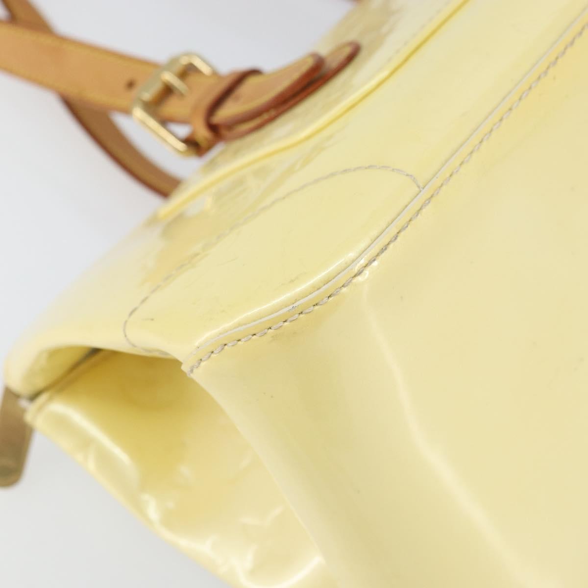 Louis Vuitton Rosewood Avenue Handbag Monogram Vernis Beige Patent_Leather Handbag (Pre-Owned)