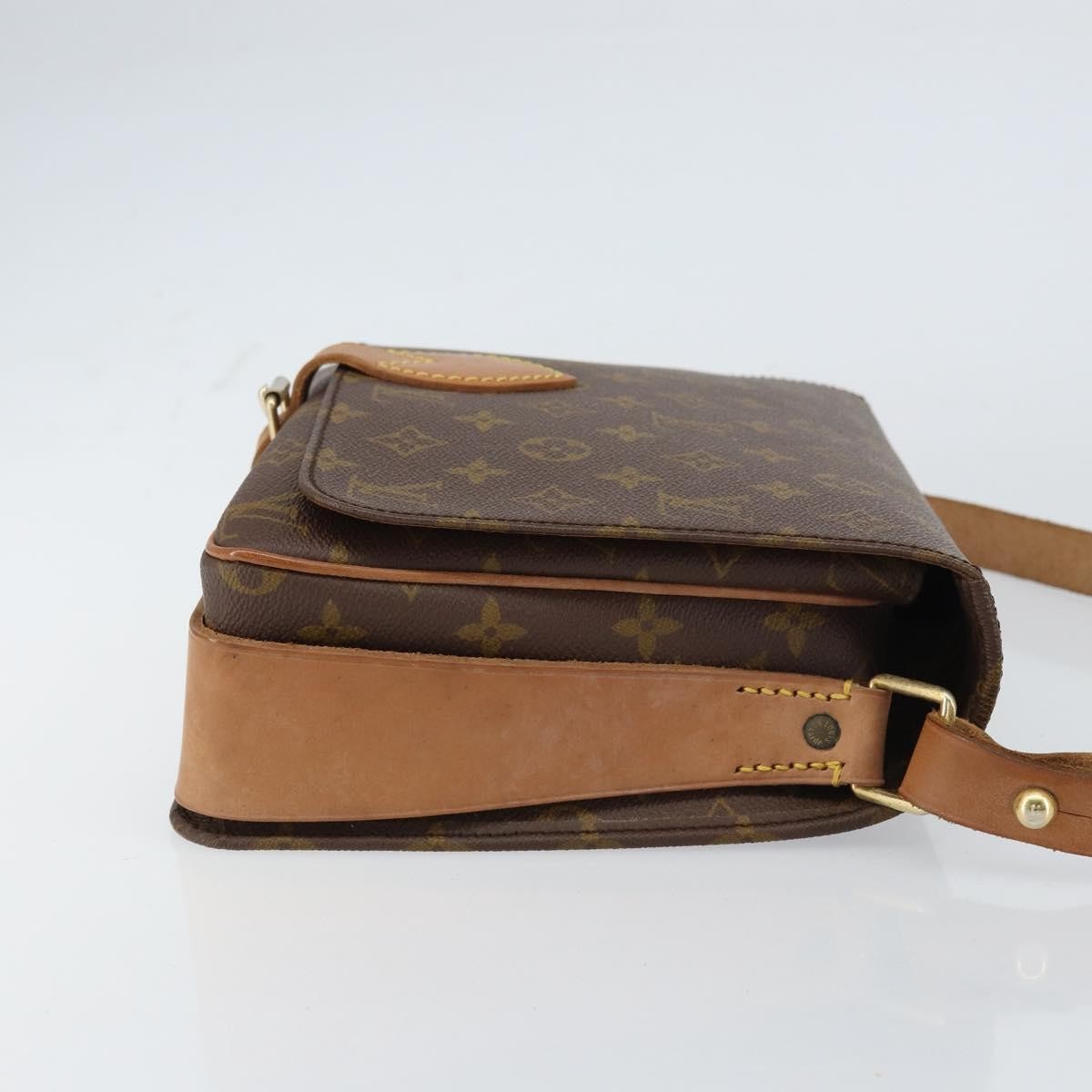 Louis Vuitton Cartouchiere Handbag Monogram Canvas Brown Canvas Shoulder Bag Bag (Pre-Owned)