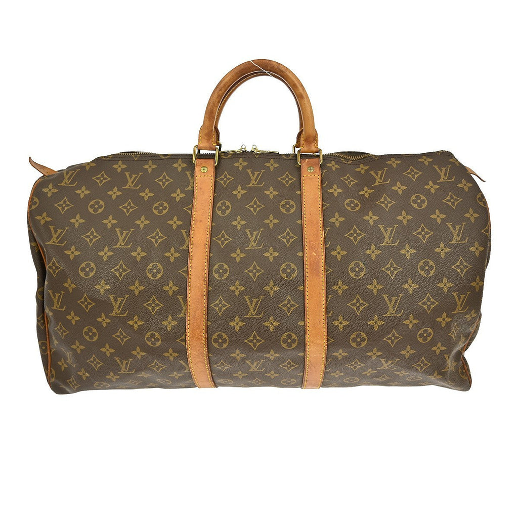 Louis Vuitton Keepall Bag Monogram Canvas Brown Canvas Travel Bag Bag (Pre-Owned)