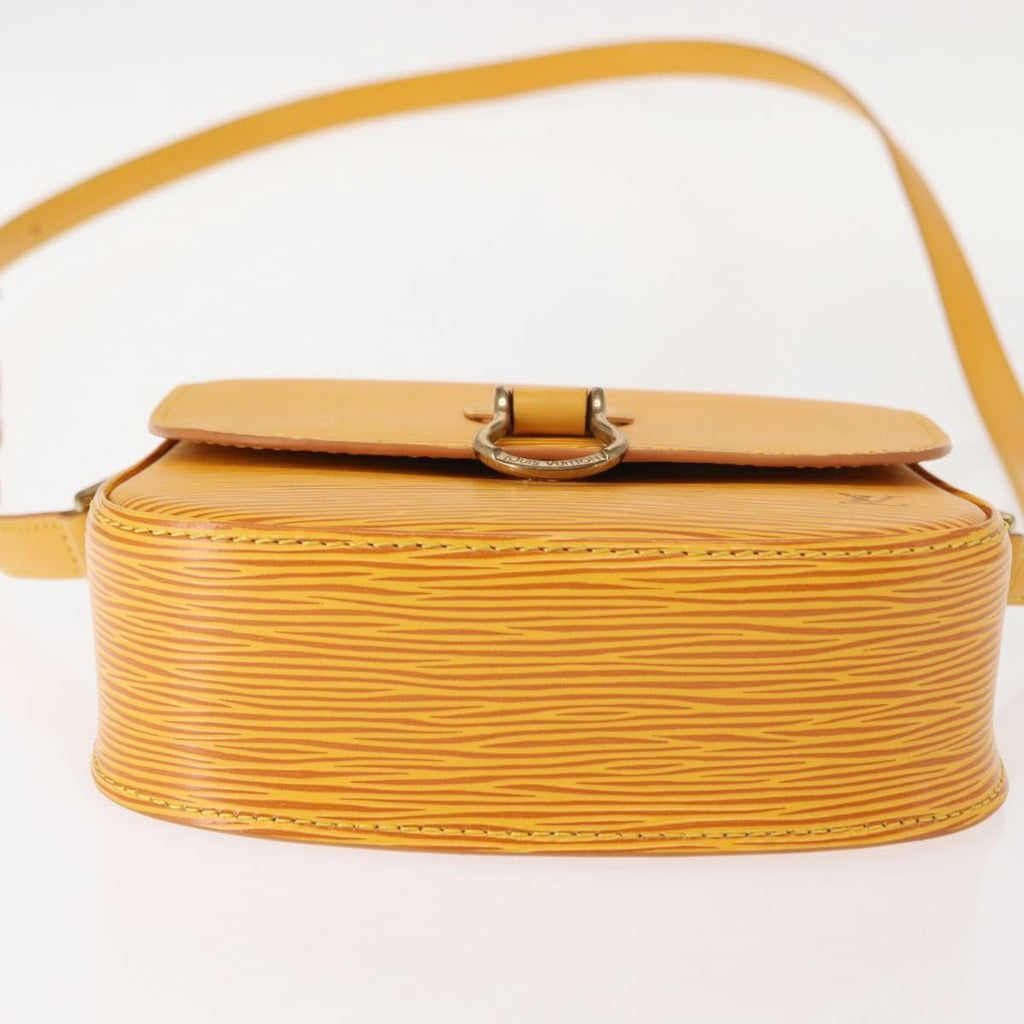 Louis Vuitton Saint Cloud Handbag Epi Leather Yellow Leather Shoulder Bag Bag (Pre-Owned)