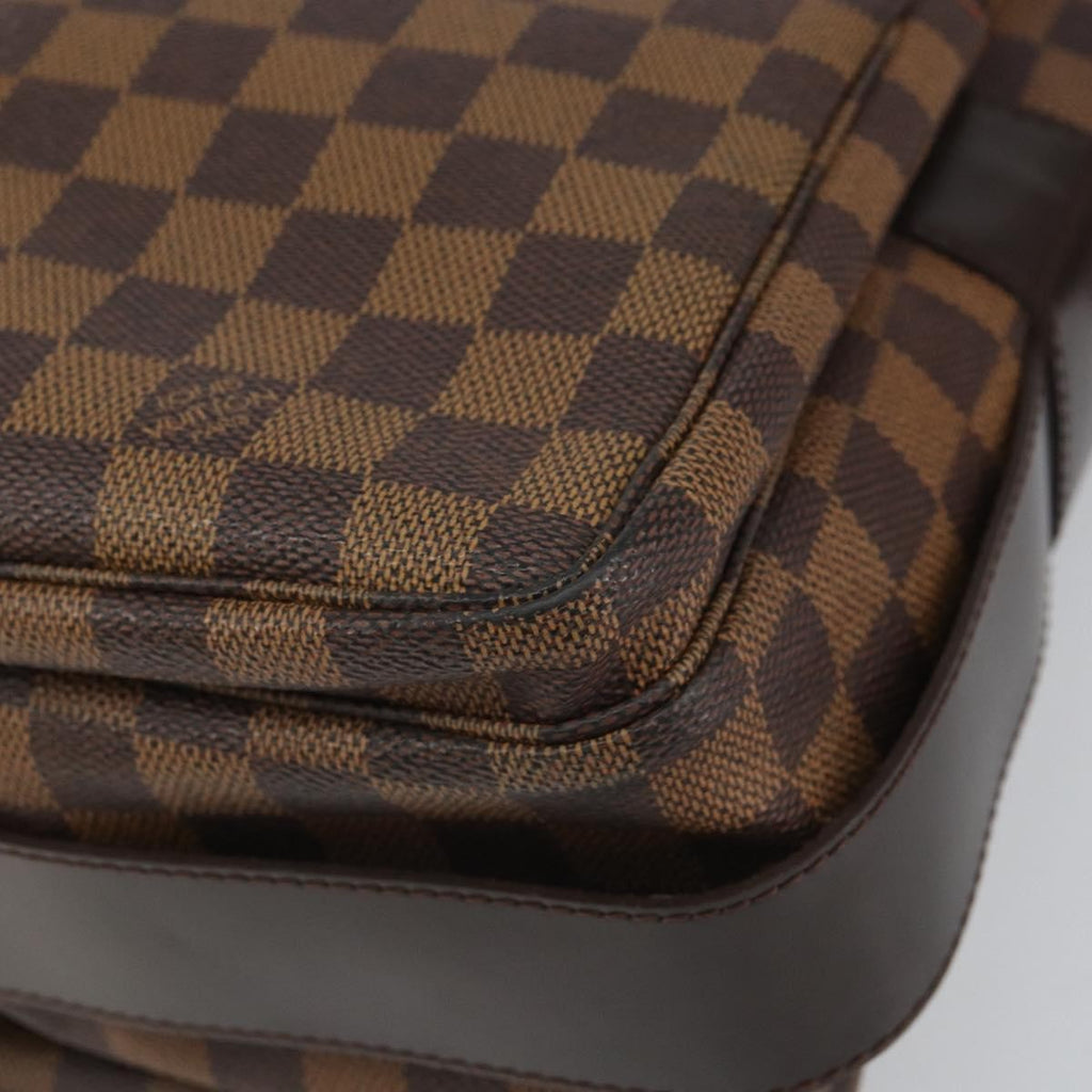 Louis Vuitton Naviglio Handbag Damier Brown Canvas Shoulder Bag Bag (Pre-Owned)