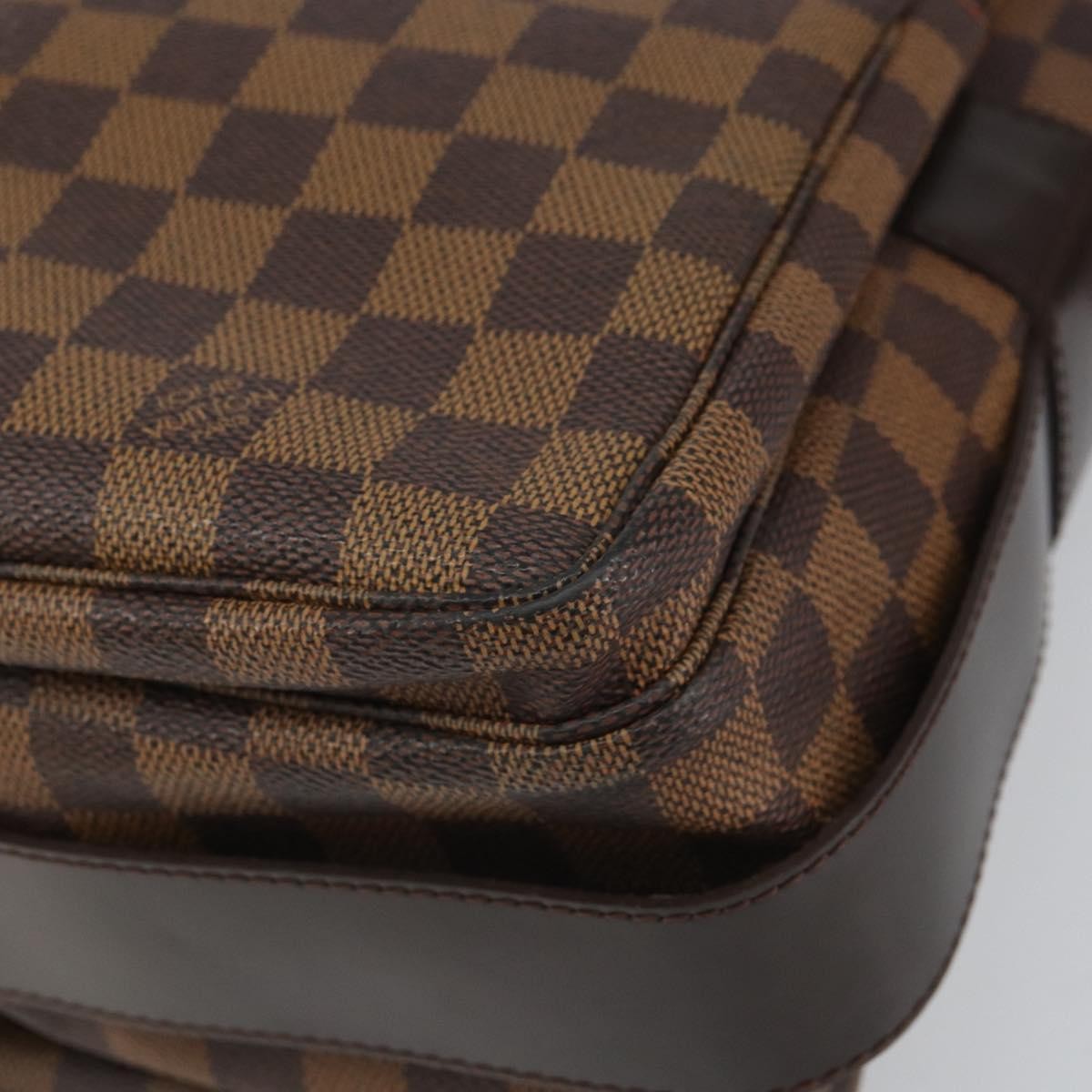 Louis Vuitton Naviglio Handbag Damier Brown Canvas Shoulder Bag Bag (Pre-Owned)