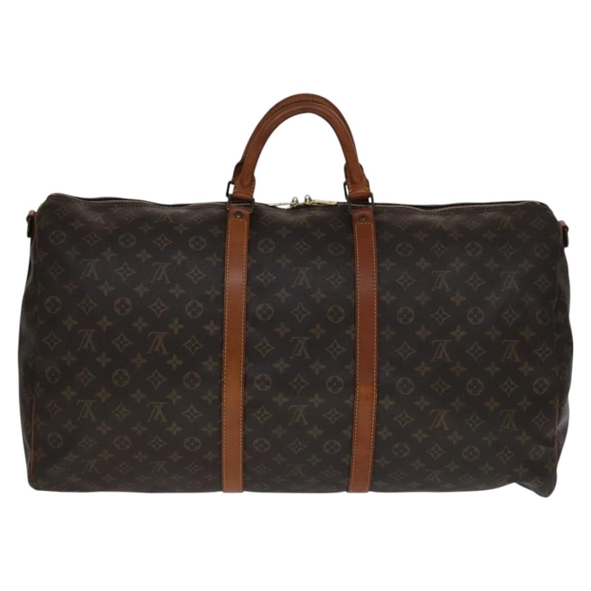 Louis Vuitton Keepall Bandouliere Bag Monogram Canvas Brown Canvas Bag (Pre-Owned)