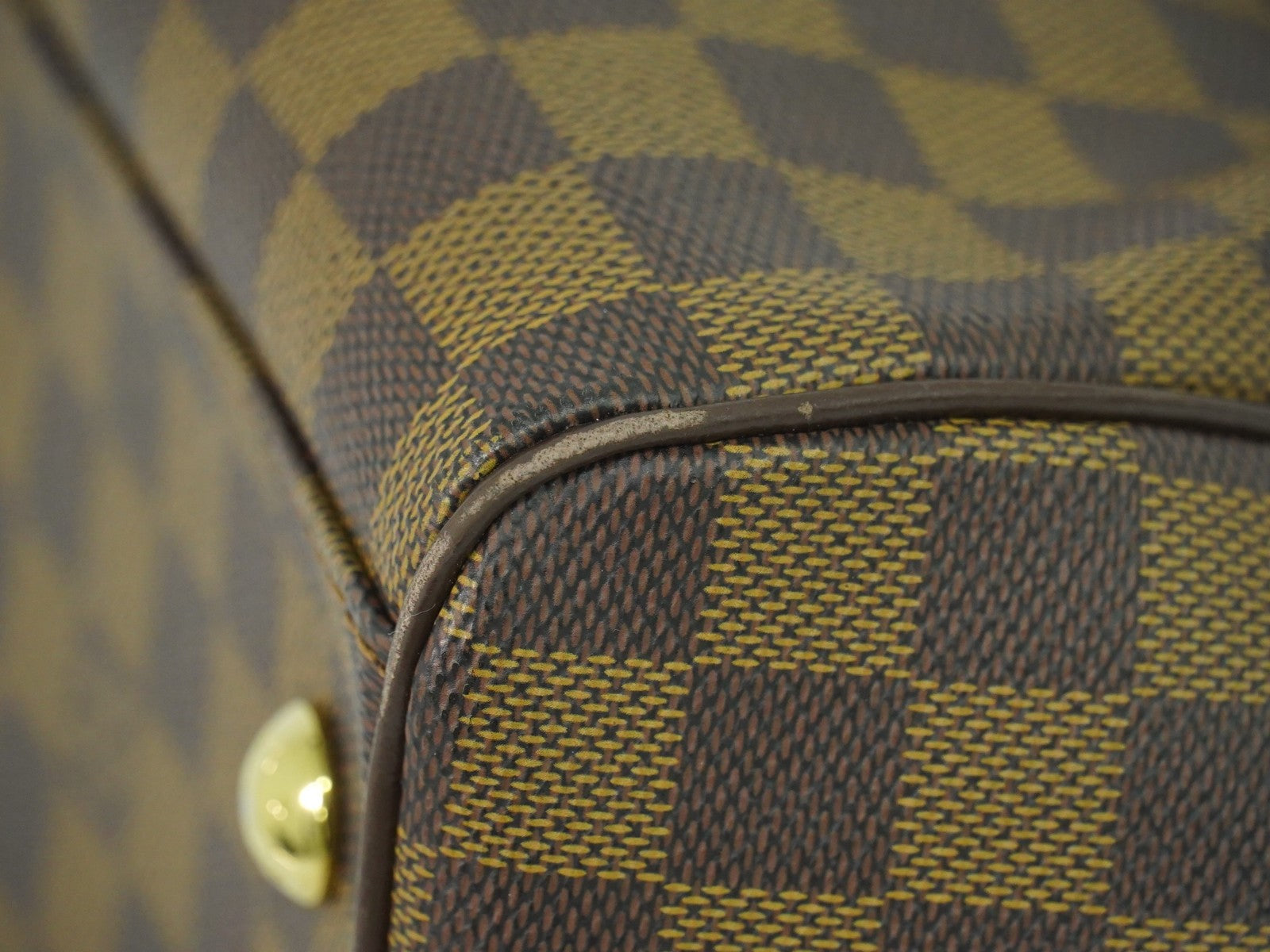 Louis Vuitton Trevi Handbag Damier Brown Canvas Handbag (Pre-Owned)