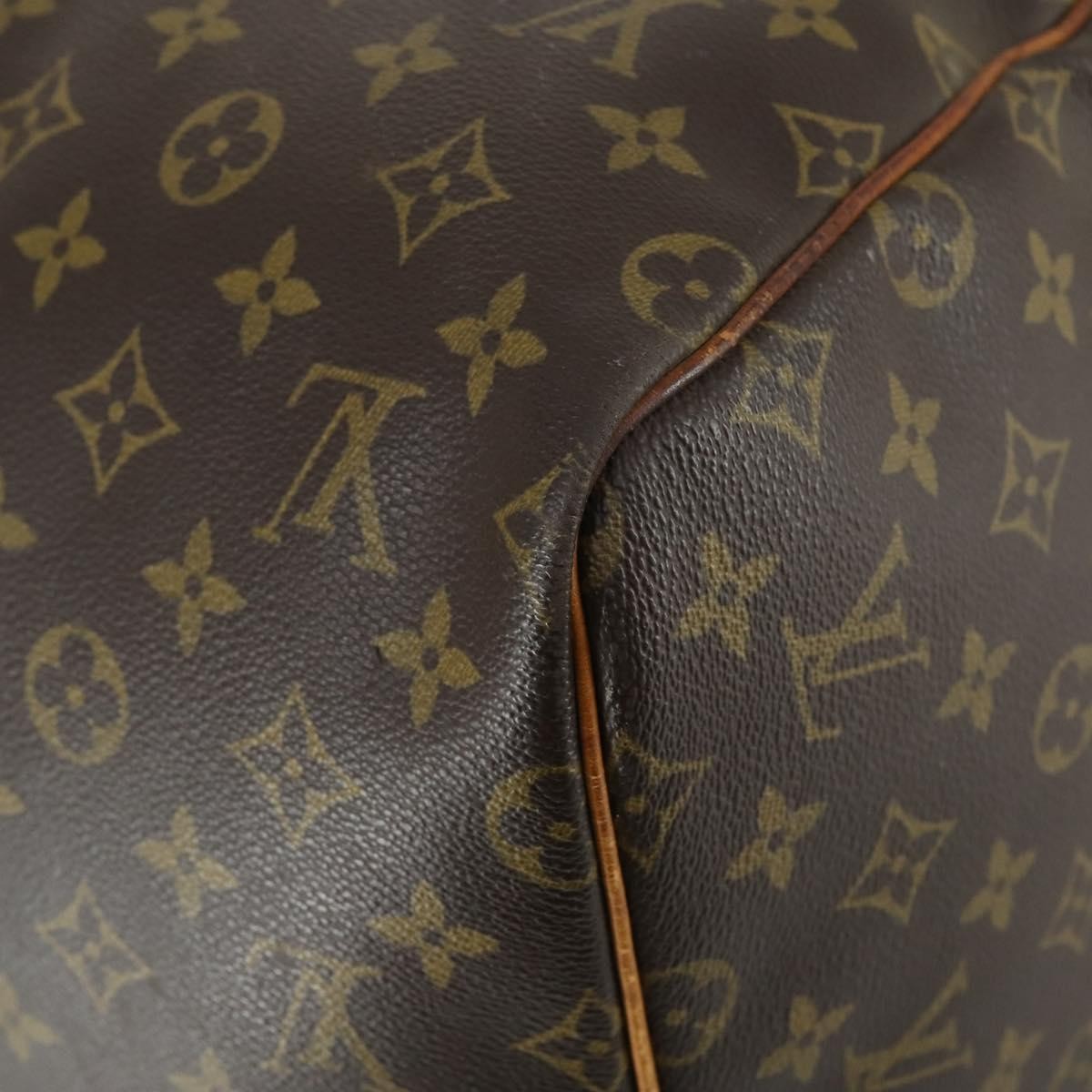 Louis Vuitton Keepall Bag Monogram Canvas Brown Canvas Handbag (Pre-Owned)