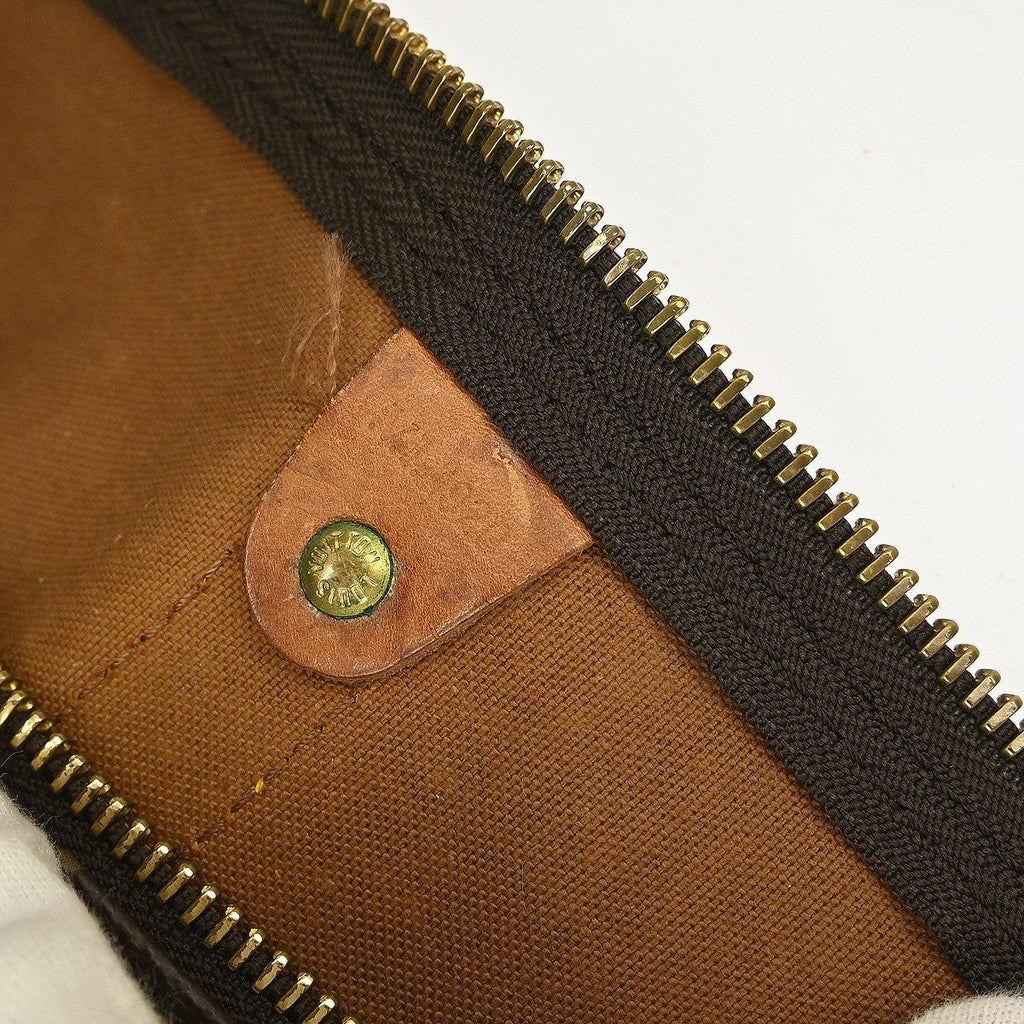 Louis Vuitton Keepall Bandouliere Bag Monogram Canvas Brown Canvas Travel Bag Bag (Pre-Owned)