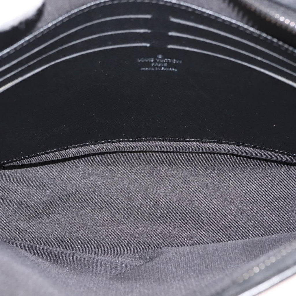 Louis Vuitton Pochette Voyage Monogram Eclipse Canvas Gray Canvas Clutche & Pouche Bag (Pre-Owned)