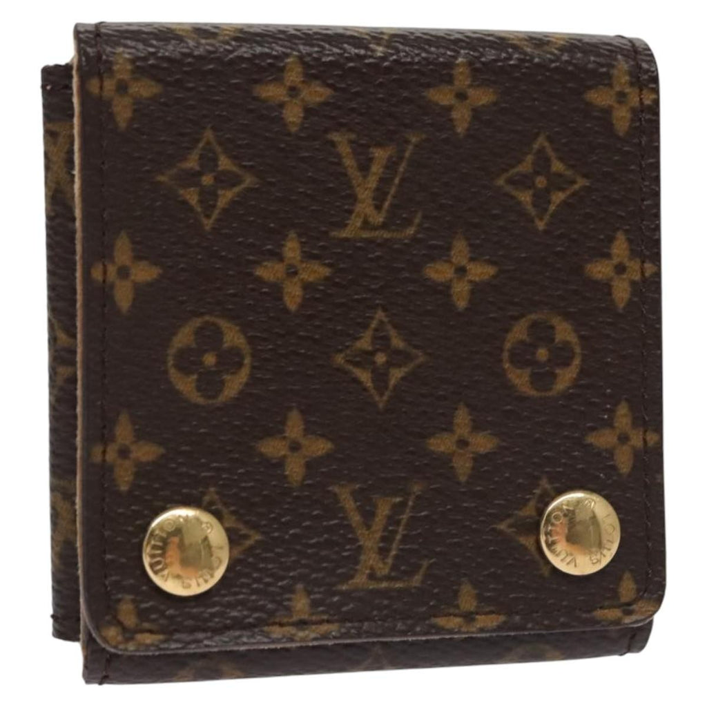 Louis Vuitton Case Jewelry Box Canvas Brown Canvas Wallets Accessory (Pre-Owned)