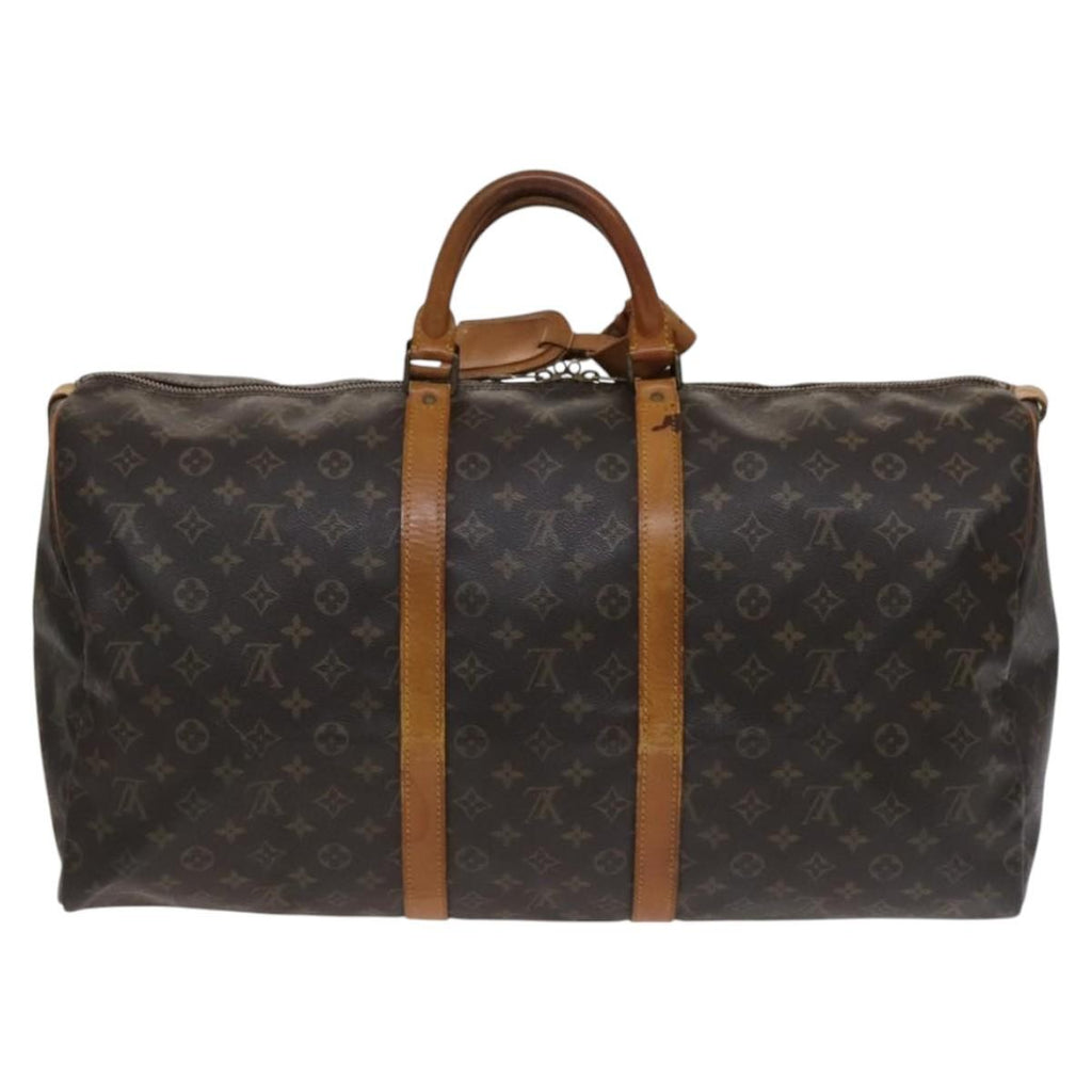 Louis Vuitton Keepall Bag Monogram Canvas Brown Canvas Bag (Pre-Owned)