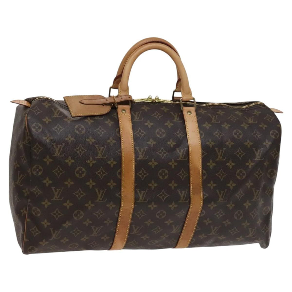 Louis Vuitton Keepall Bag Monogram Canvas Brown Canvas Bag (Pre-Owned)