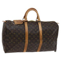 Louis Vuitton Keepall Bag Monogram Canvas Brown Canvas Bag (Pre-Owned)