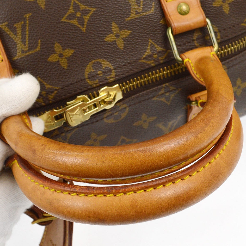 Louis Vuitton Keepall Bag Monogram Canvas Brown Canvas Travel Bag Bag (Pre-Owned)