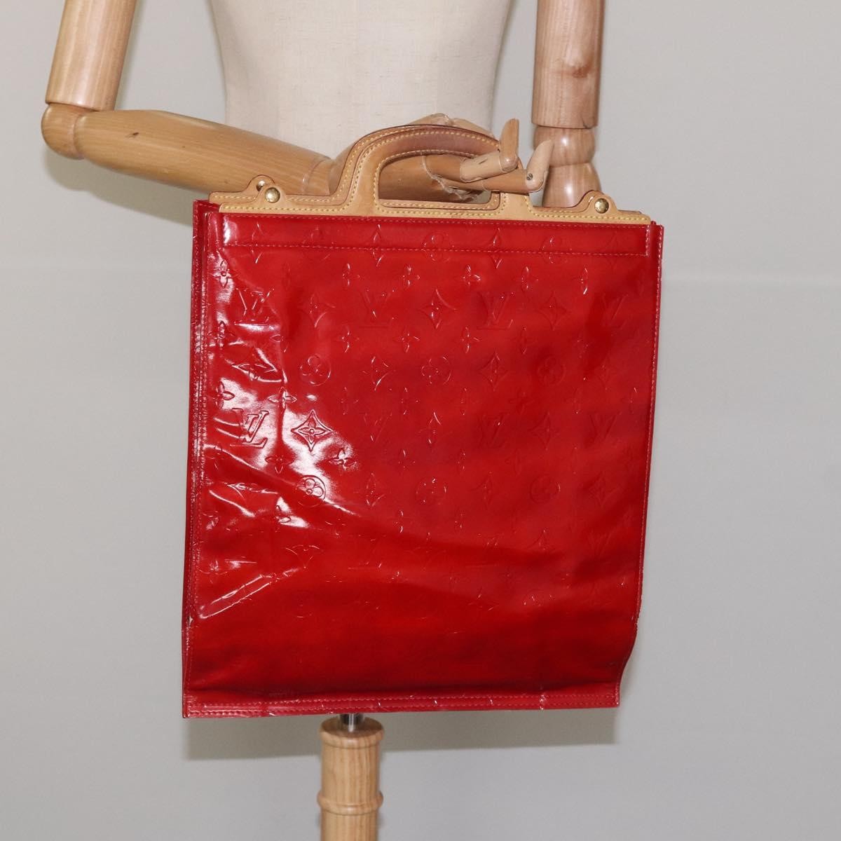 Louis Vuitton Stanton Handbag Monogram Vernis Red Patent_Leather Tote Bag Bag (Pre-Owned)