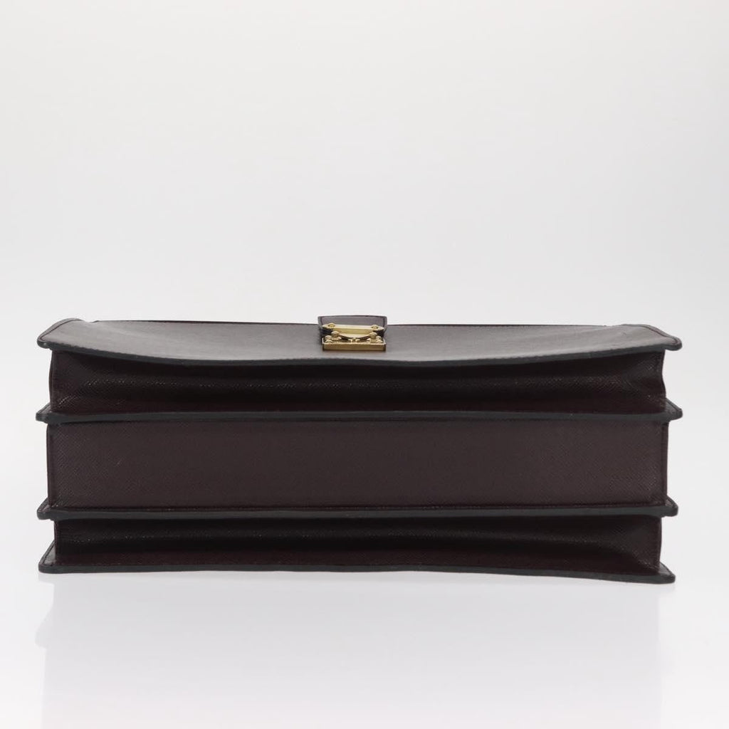 Louis Vuitton Pilot Briefcase Taiga Leather Brown Leather Briefcase Bag (Pre-Owned)