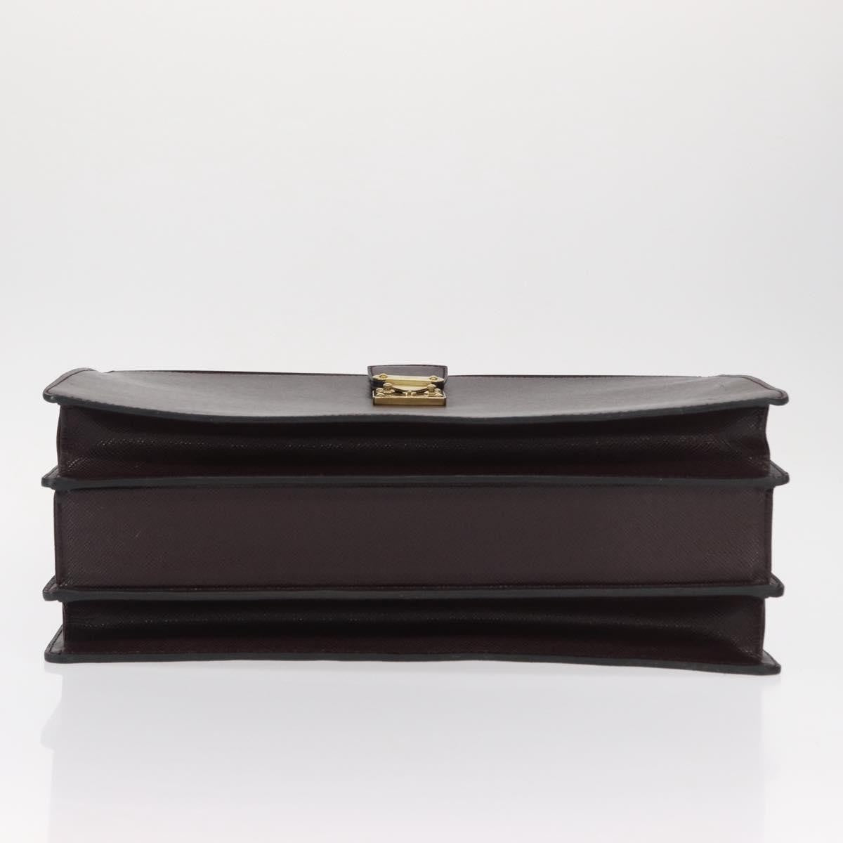 Louis Vuitton Pilot Briefcase Taiga Leather Brown Leather Briefcase Bag (Pre-Owned)