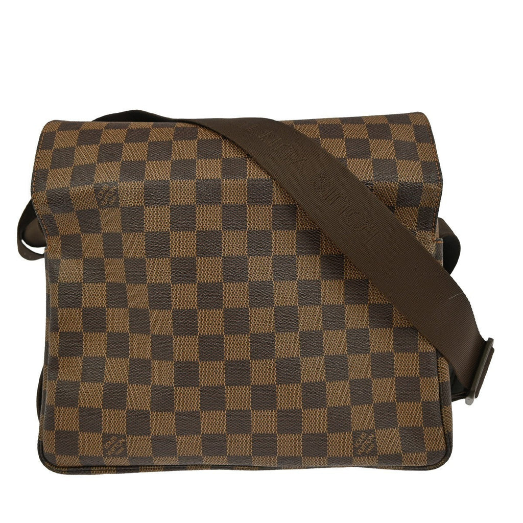 Louis Vuitton Naviglio Handbag Damier Brown Canvas Shoulder Bag Bag (Pre-Owned)