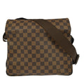 Louis Vuitton Naviglio Handbag Damier Brown Canvas Shoulder Bag Bag (Pre-Owned)