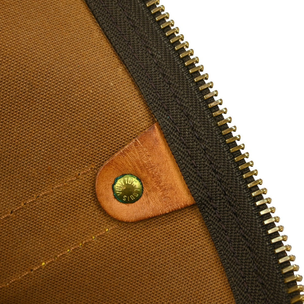 Louis Vuitton Keepall Bag Monogram Canvas Brown Canvas Travel Bag Bag (Pre-Owned)