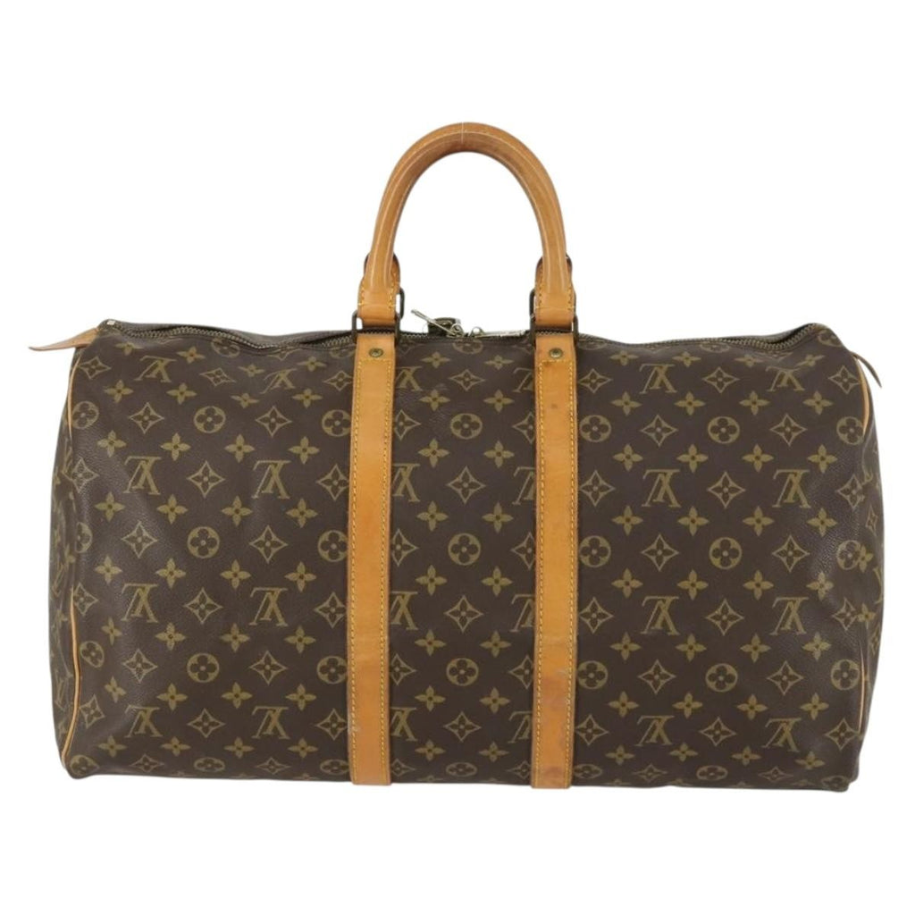 Louis Vuitton Keepall Bag Monogram Canvas Brown Canvas Travel Bag Bag (Pre-Owned)