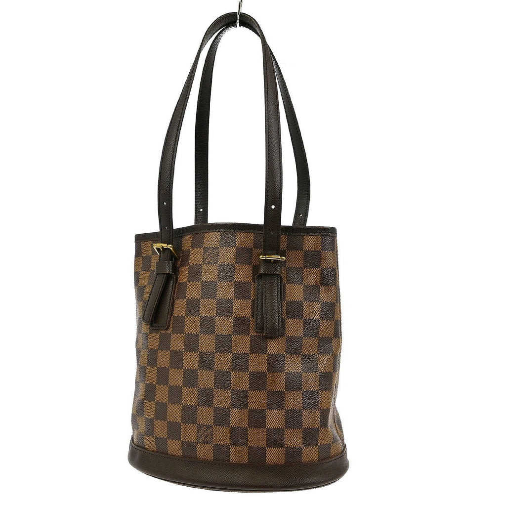Louis Vuitton Marais Bucket Bag Damier Brown Canvas Shoulder Bag Bag (Pre-Owned)
