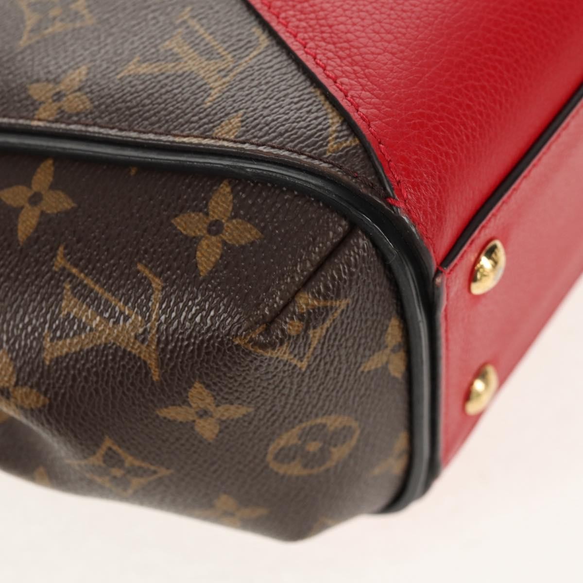 Louis Vuitton Kimono Handbag Monogram Canvas And Leather Red Canvas Handbag (Pre-Owned)