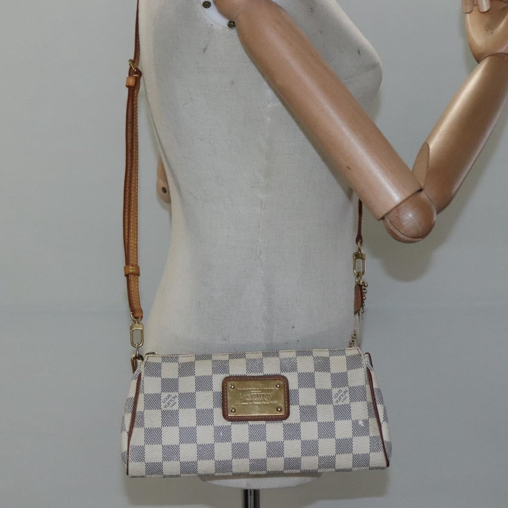 Louis Vuitton Eva Handbag Damier Beige Canvas Shoulder Bag Bag (Pre-Owned)